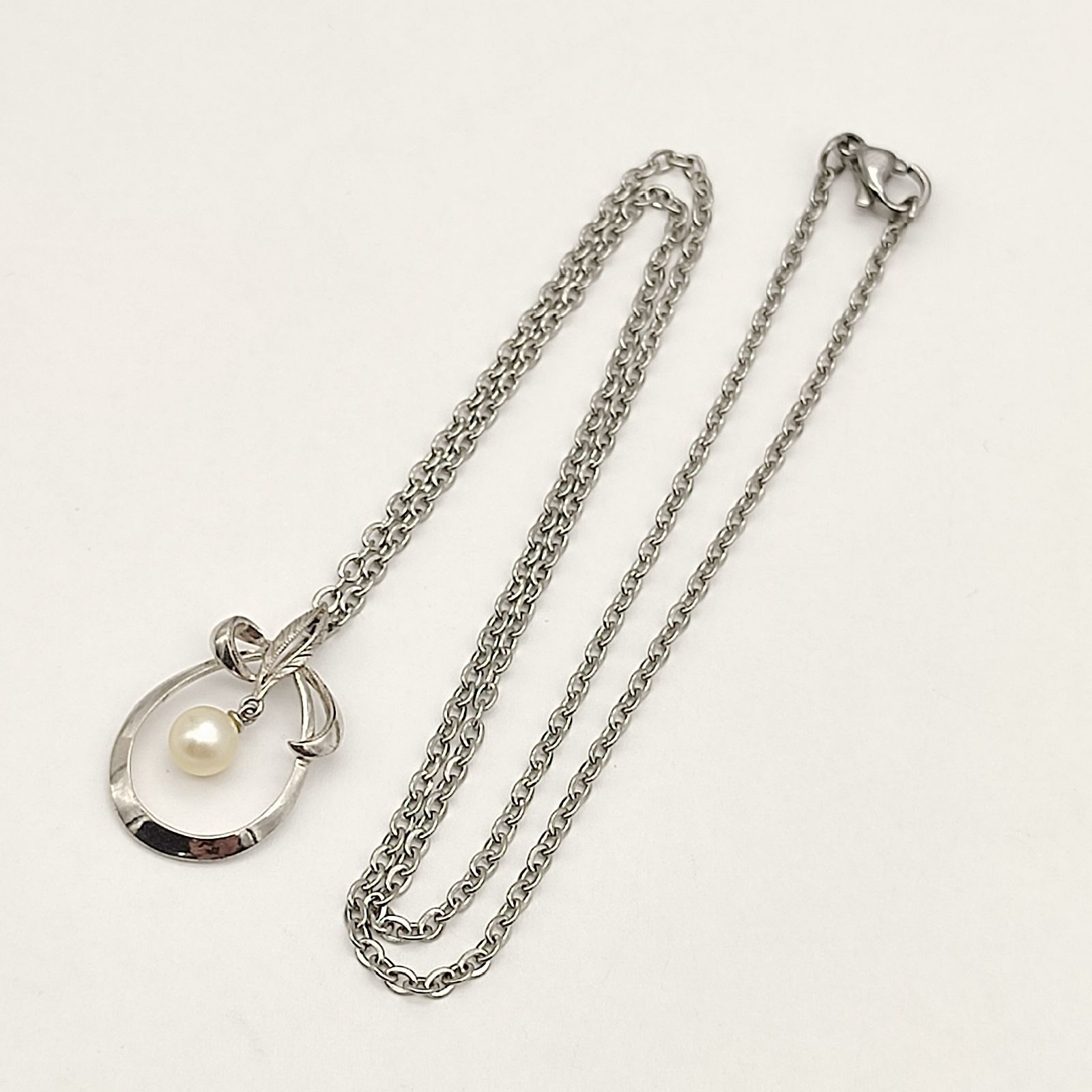 美品】MIKIMOTO ミキモト パールデザインネックレス 本真珠 SILVER 