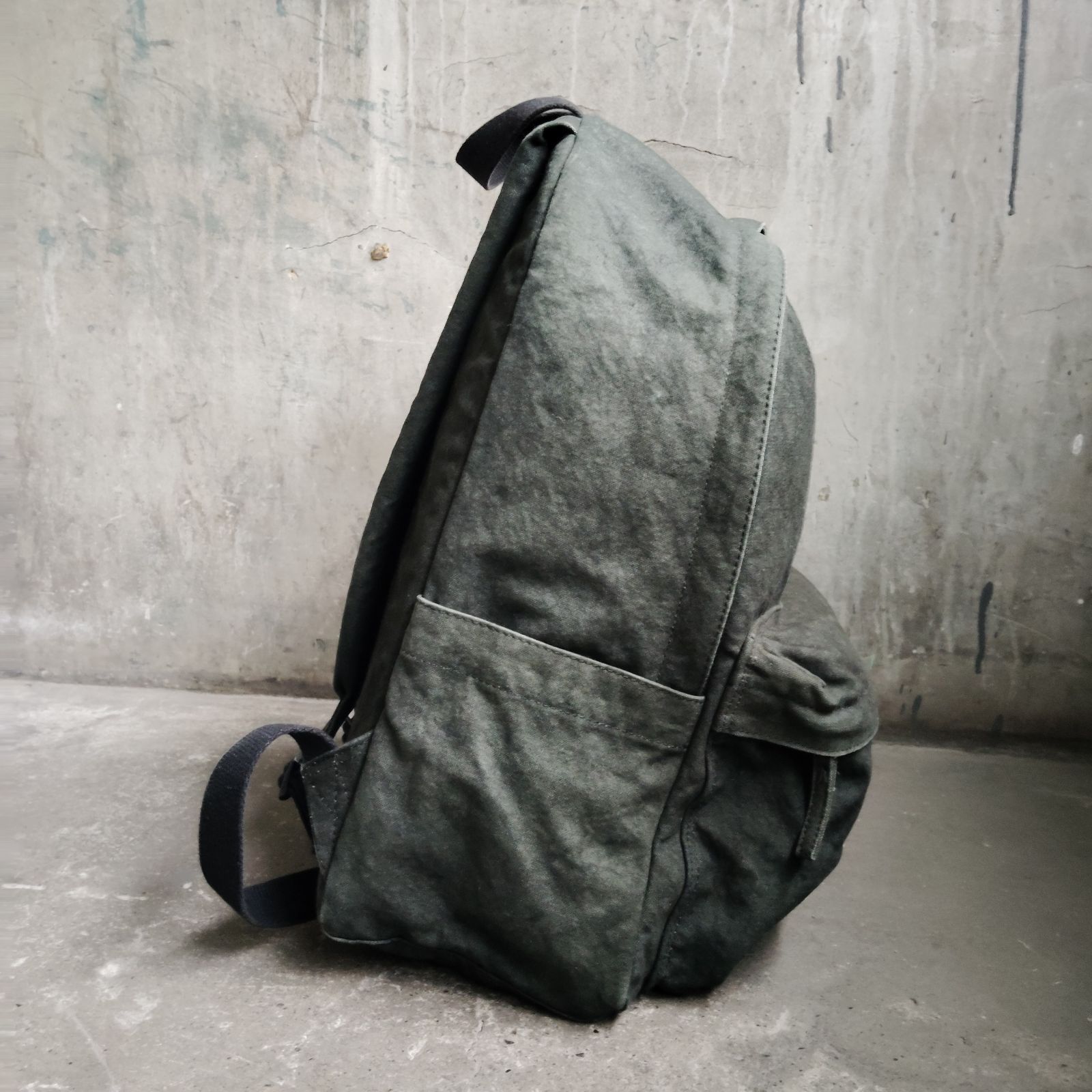 STUSSY CANVAS BACKPACK WASHED BLACK ステューシー キャンバスバック