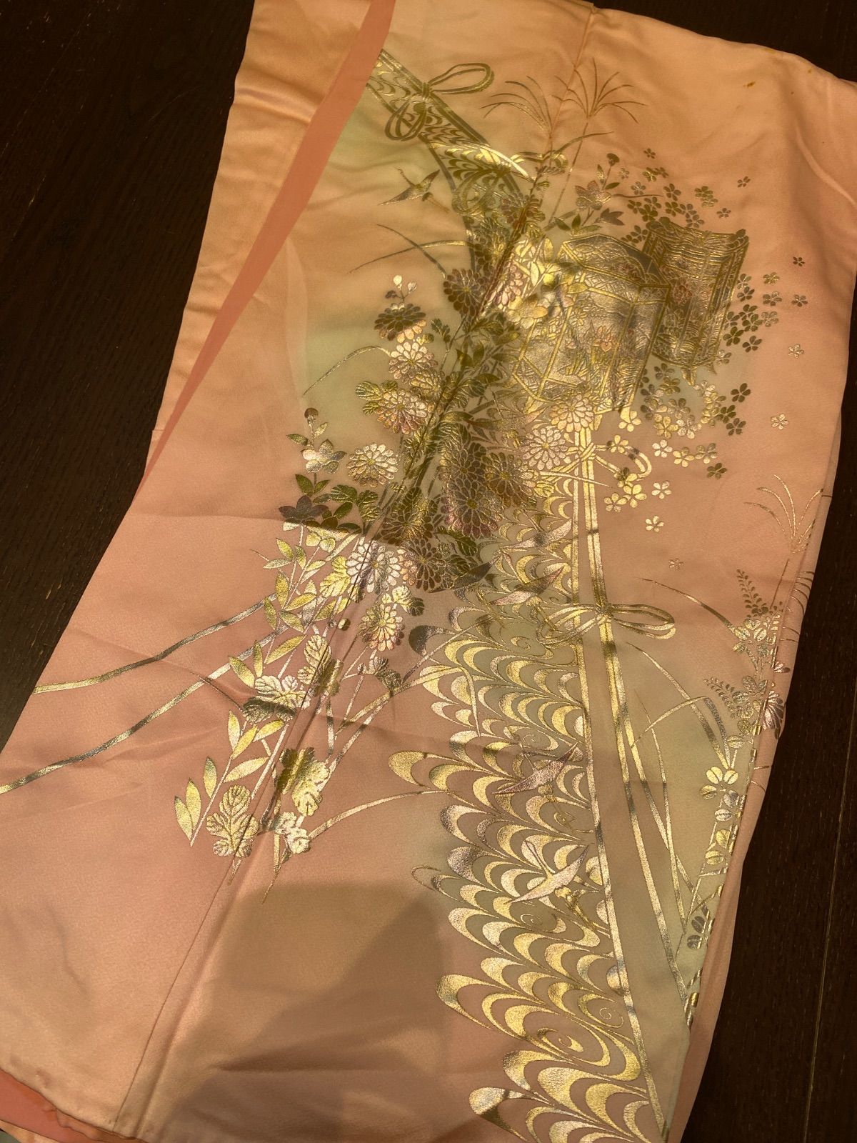 付け下げ⭐︎正絹訪問着　まとめ売り4枚　リメイク　ハンドメイド　練習用　未使用あり まとめ売り】正絹訪問着14枚 リメイク素材 ハンドメイド向け 【まとめ