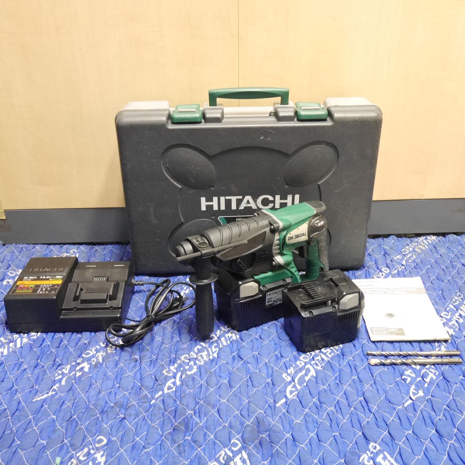[送料無料] バッテリー2個付☆日立 26mm コードレス ロータリ ハンマ ドリル DH36DAL 電動 工具 36V ハンマードリル HITACHI☆