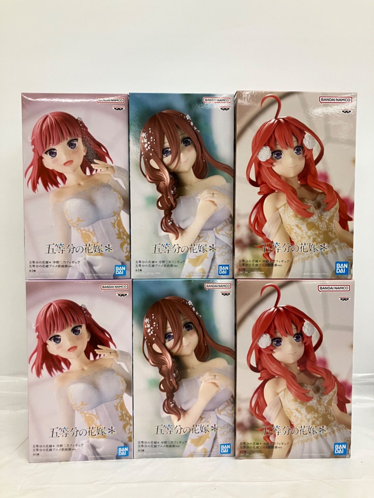 五等分の花嫁「アニメ原画展ver.」含むフィギュアまとめ売り【12個セット】 未開封 五等分の花嫁 アニメ原画展 中野二乃 三玖 五月 フィギュア 3種