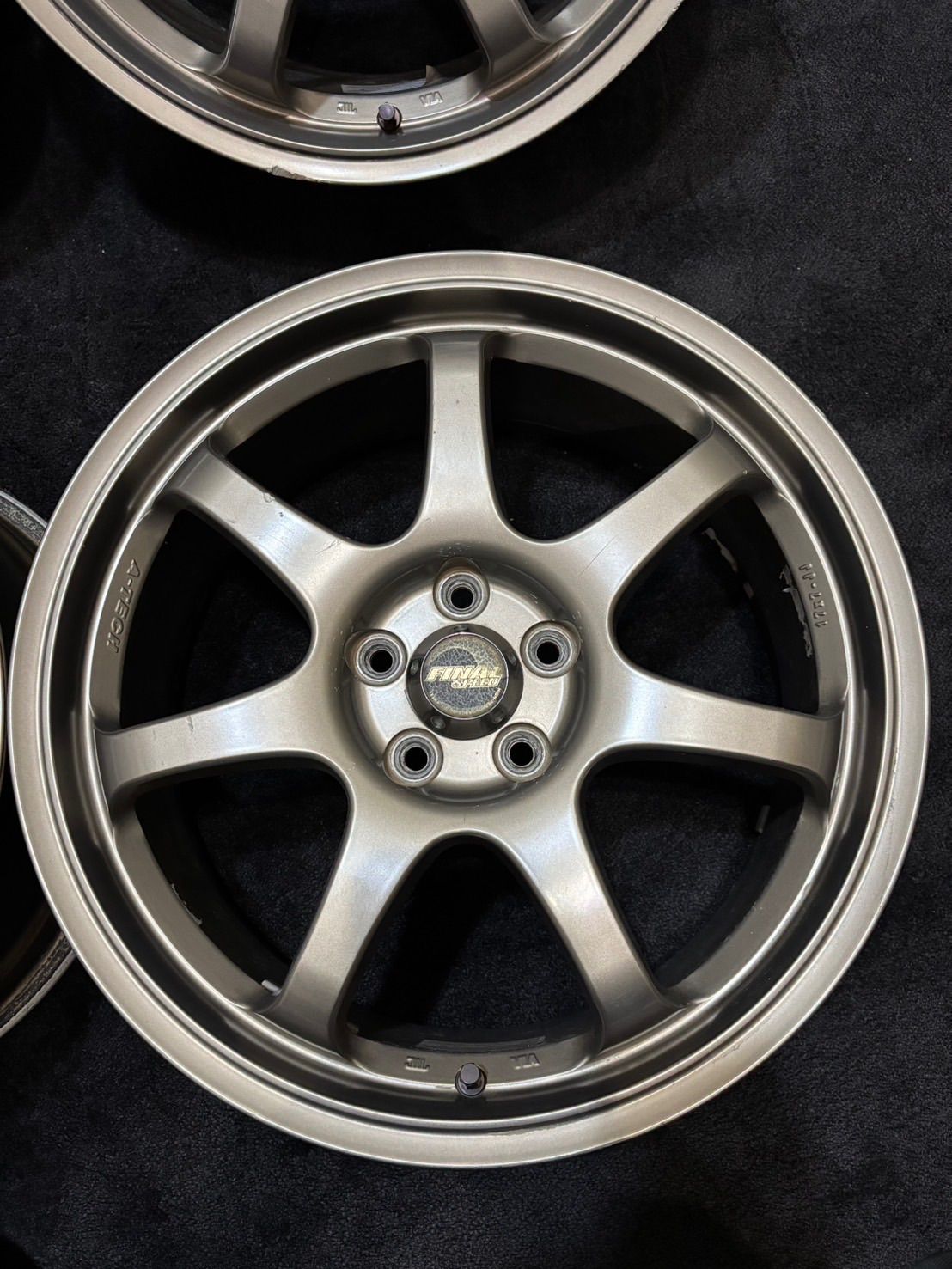 A-TECH 17インチ シュナイダー +48 4本 0 エーテック 美品 FINAL 7J 