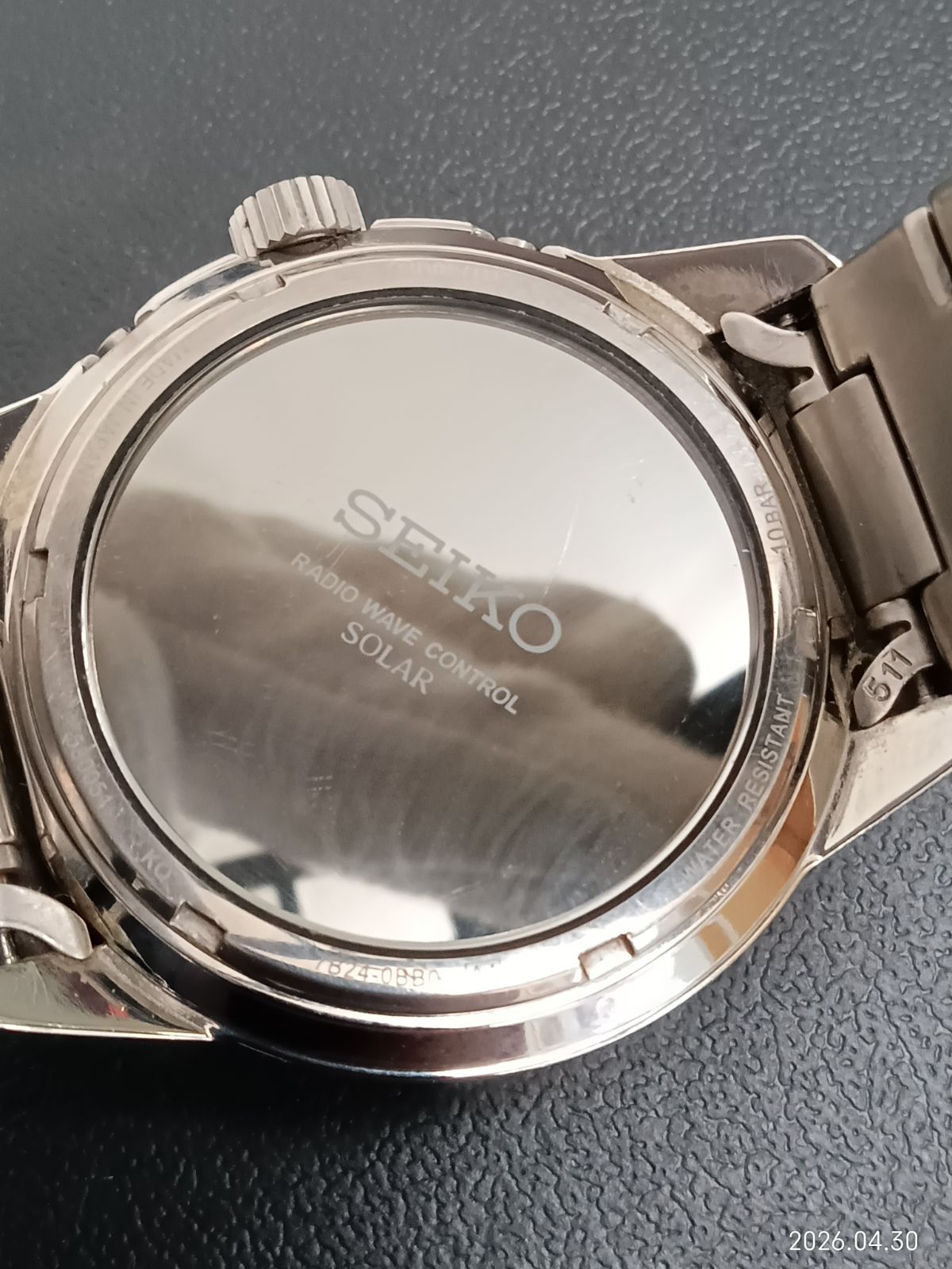 稼働 SEIKO 7B24-0BB0 電波 ソーラー チタン 箱有 セイコー チタニウム