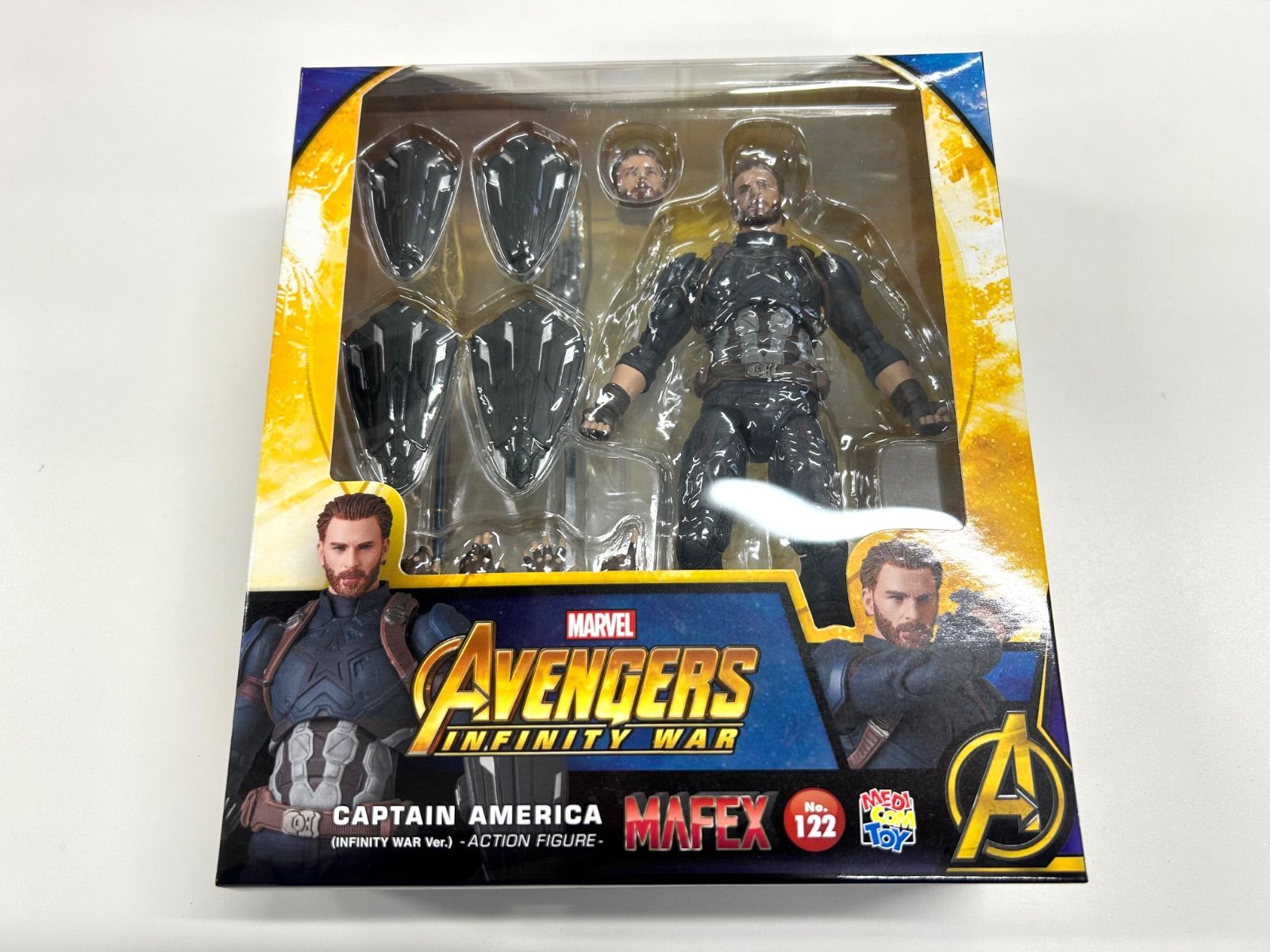 MAFEX キャプテン・アメリカ インフィニティ・ウォー Ver. 新品・未開封 開封済み品】マフェックス No.122 キャプテン・アメリカ