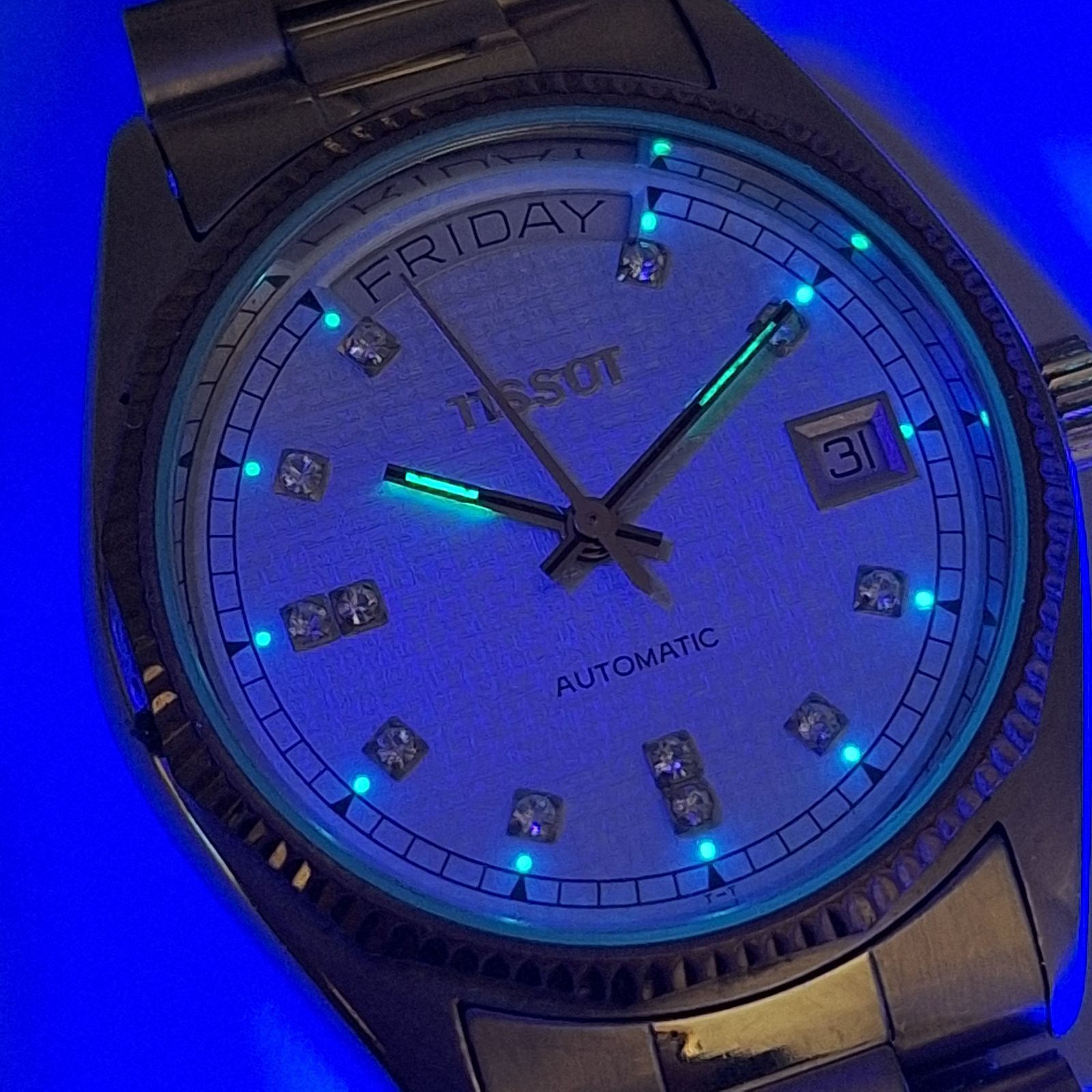【希少】ティソ シースターSL クォーツ メンズ腕時計 ヴィンテージ トリチウム ティソ TISSOT シースター SEASTAR 自動巻き デイデイト 石付き 3針