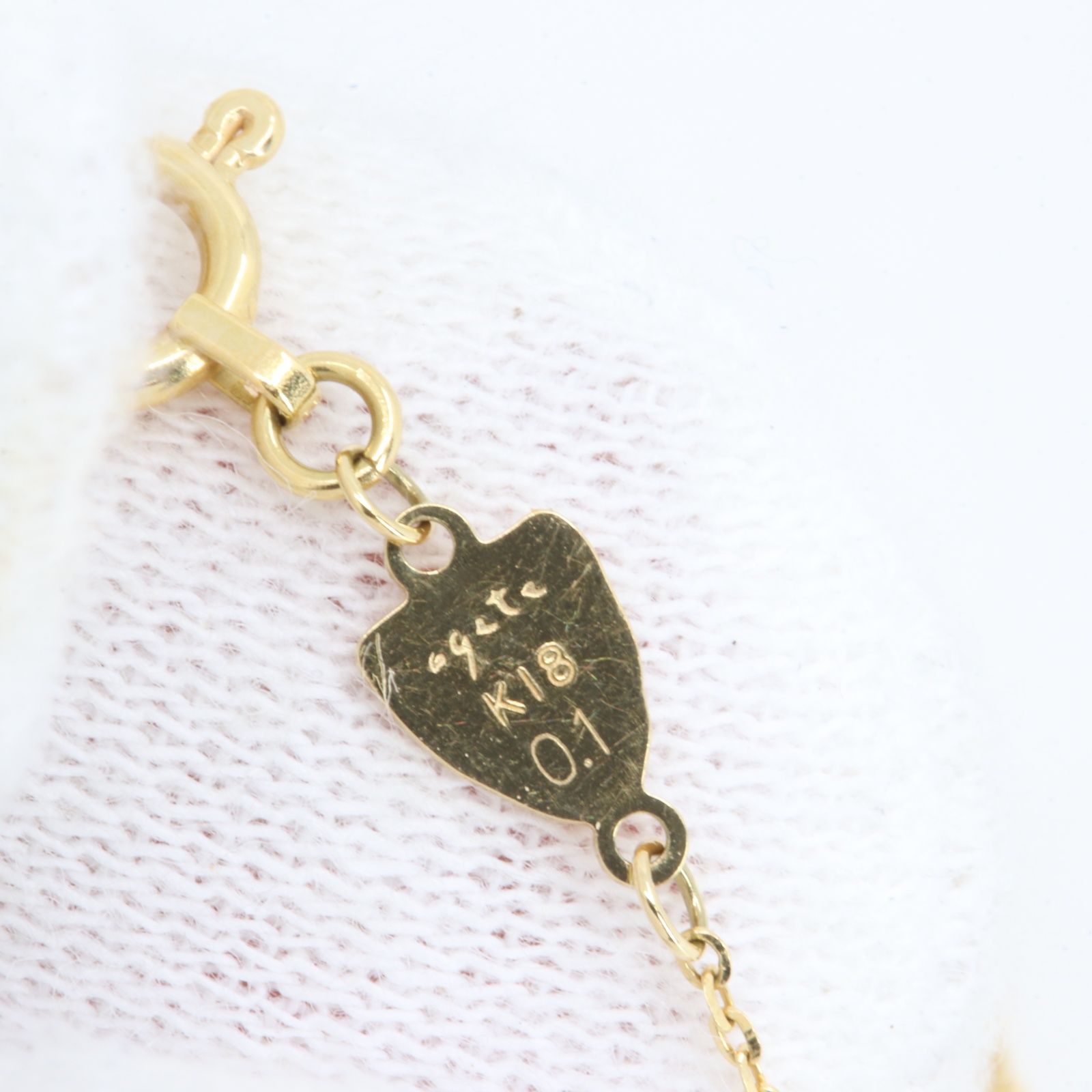 ITJPR7Y8QA6U agete アガット K18 一粒 ダイヤネックレス 0.1ct 0.86g 