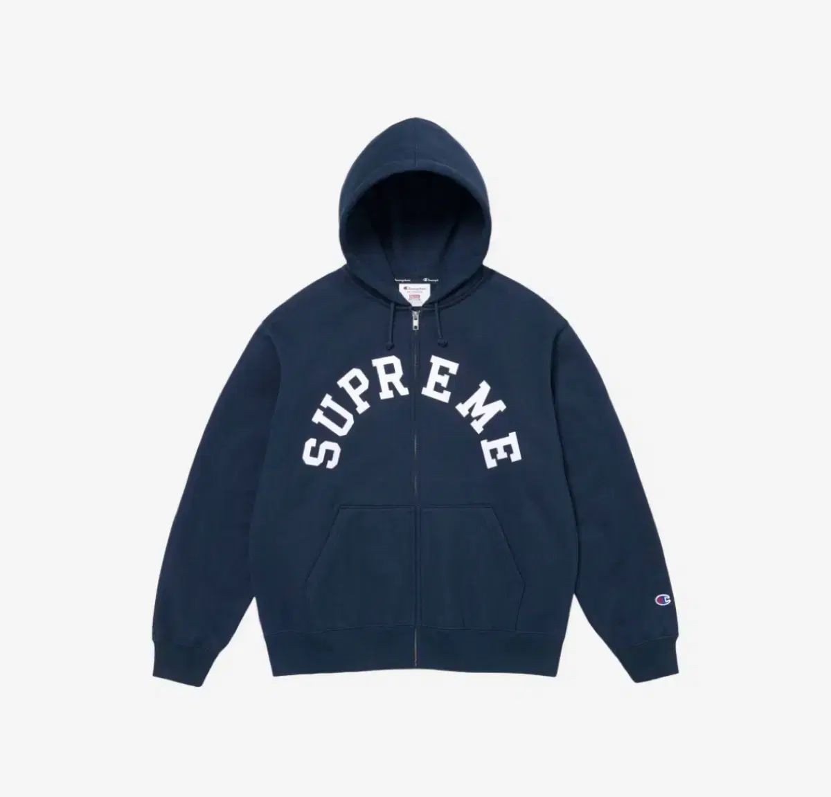 正規取扱い店 Supreme x Champion ジップアップ フーディー スウェット 