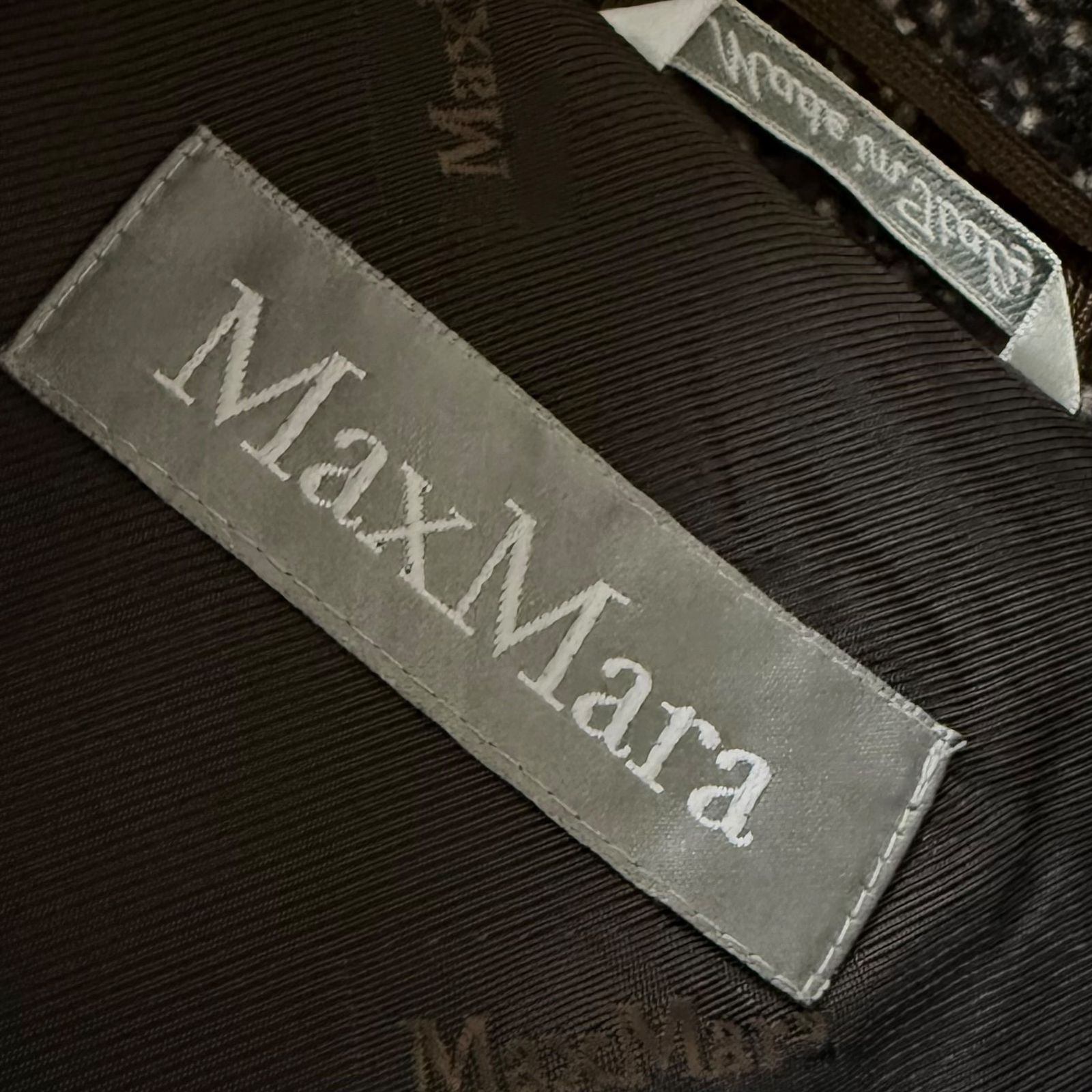 極美品 贅沢ミンクファートリム MaxMara ツイードロングコート 