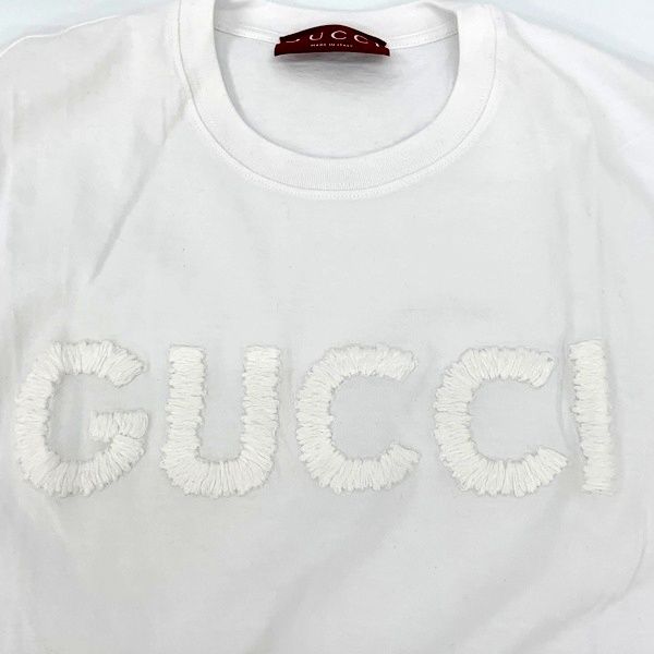 GUCCI グッチ エンブロイダリー コットンジャージー Tシャツ 半袖 ロゴ