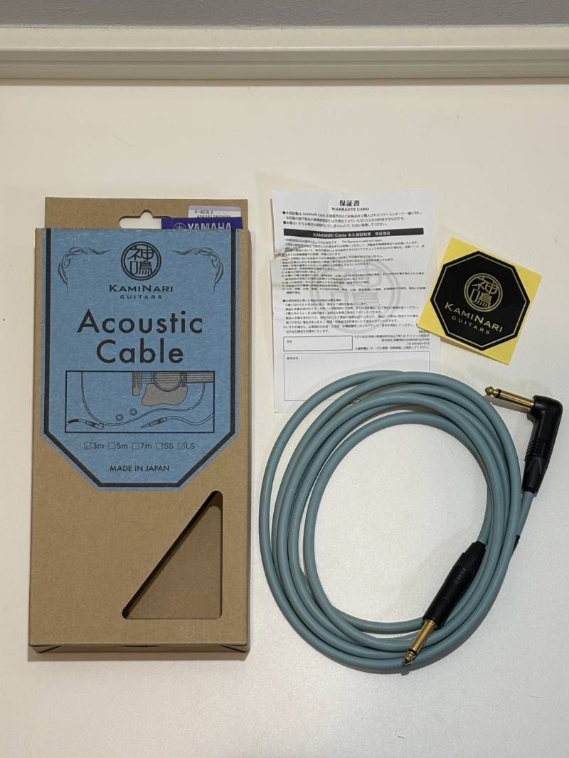 KAMINARI K-AC 3m LS アコースティックギター専用ケーブル ステッカー付き