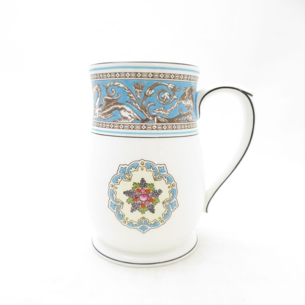 未使用 WEDGWOOD ウェッジウッド キリンビアマグコレクション 1979年 フロレンティーンターコイズ ビアマグ ビール ジョッキ 陶器 SM5239X2