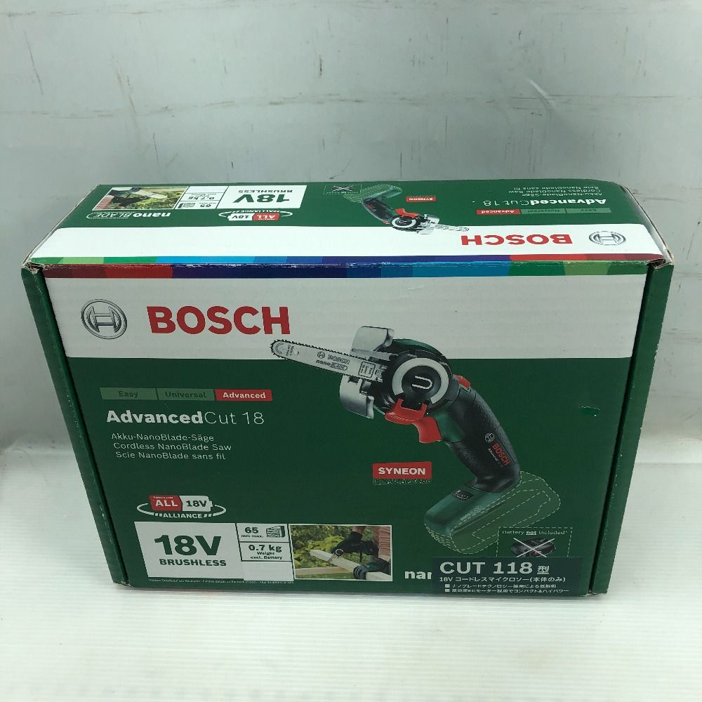 BOSCH ボッシュ 工具 マイクロソー 未使用品(S) 本体のみ コードレス式 CUT118型 グリーン BOSCH ボッシュ 工具 マイクロソー 未使用品(S) 本体のみ コードレス式