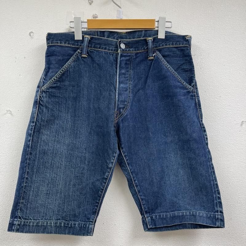 エヴィス 日本製 カモメペイント ボタンフライ デニム ハーフ パンツ