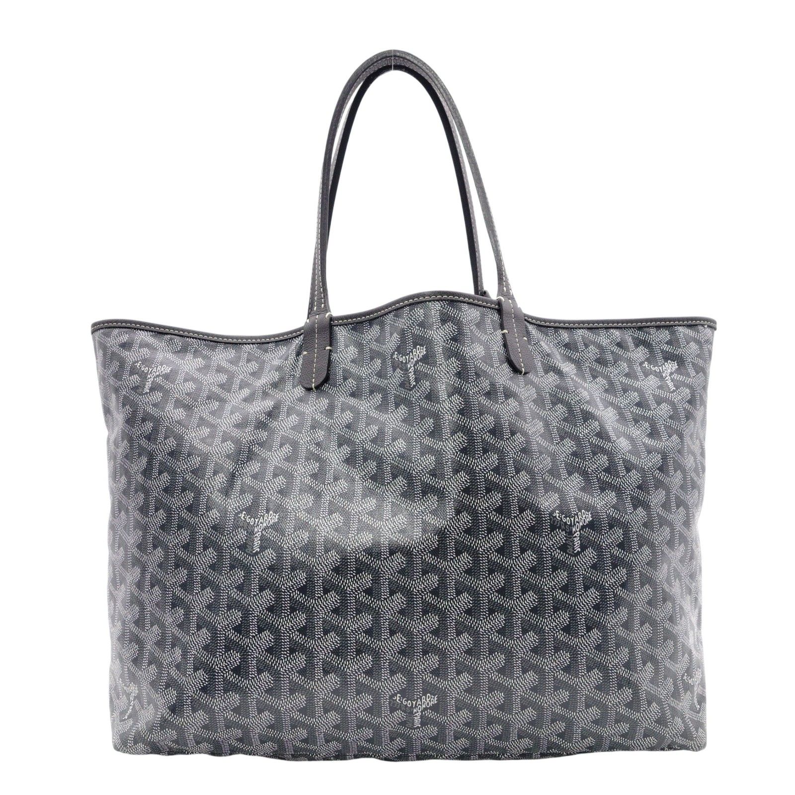 GOYARD ゴヤール サンルイ PM トートバッグ PVC レザー グレー ポーチ 