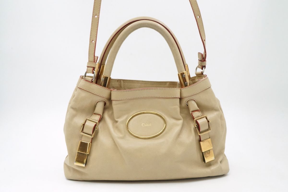 レア◇Chloe クロエ ヴィクトリア ハンドショルダー2way レザー バッグ 