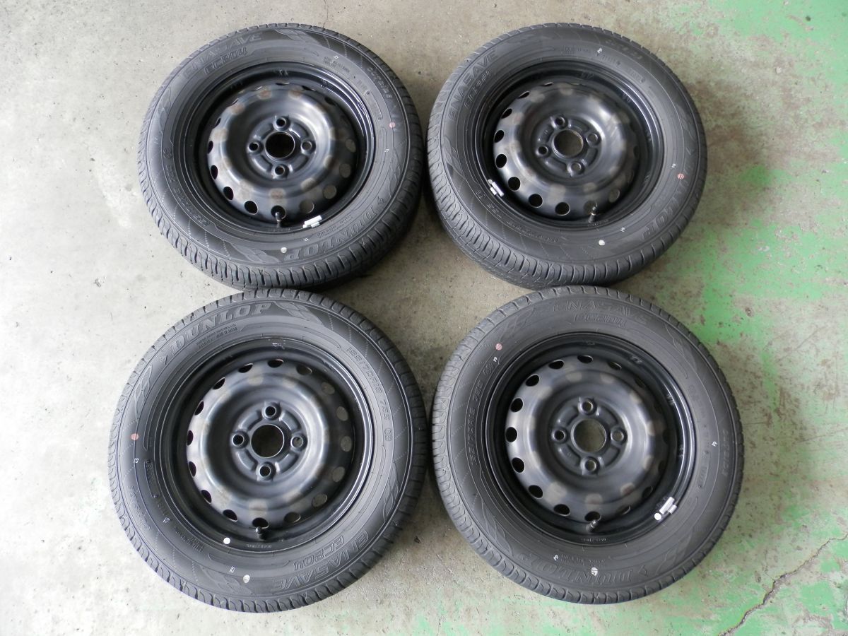 ミライース 13インチ 純正スチールホイール付ラジアルタイヤ 4本SET 155/70R13 2025年製 4.0J 4H 100 55φ