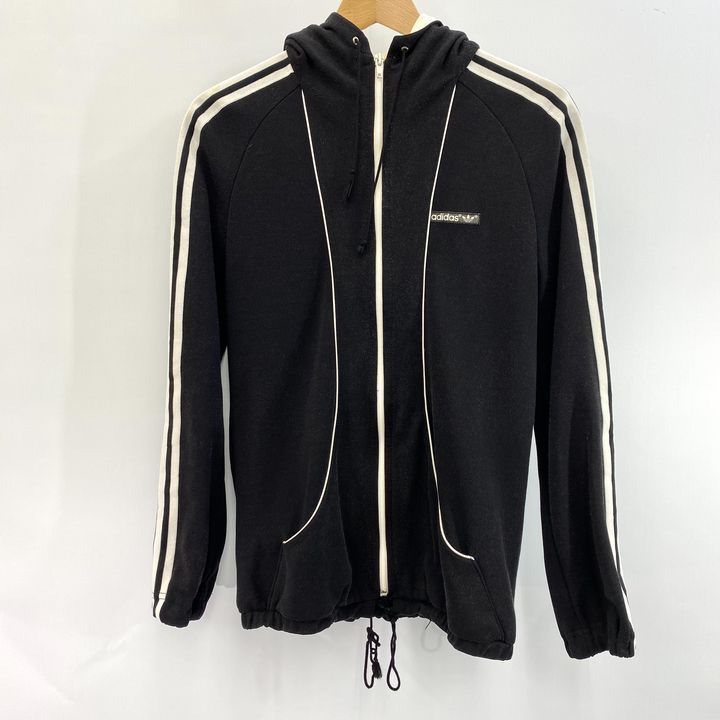 70s 西ドイツ製 adidas トラック ジャケット ジャージ 38 M ブラック