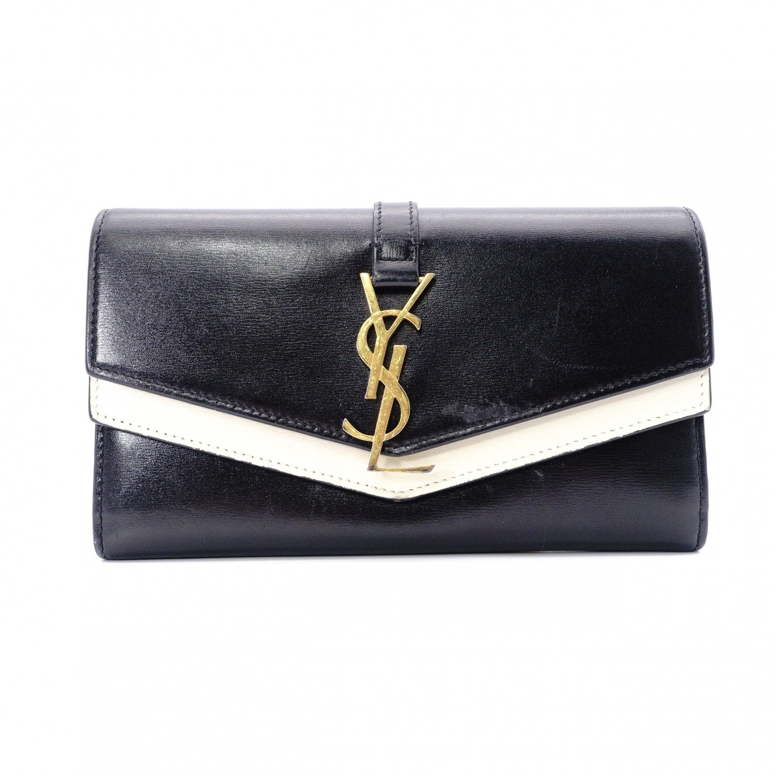 YVES SAINT LAURENT イヴサンローラン バイカラー シュルピス 長財布 