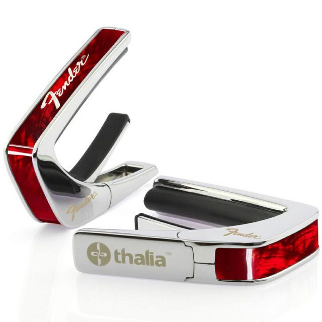タリア カポ フェンダー ライセンスド・モデル Thalia Capos カポタスト / Fender Red Angel Wing w/White Perine Logo Chrome 3種フレットパッド付属