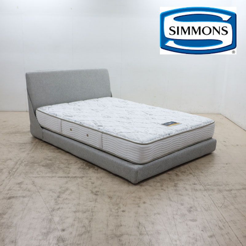 ◆Simmons◆ シモンズ ビューティレスト 6.5インチ ゴールデンバリュー/ル・グライン ダブルベッド ファブリック カバーリング ロータイプ
