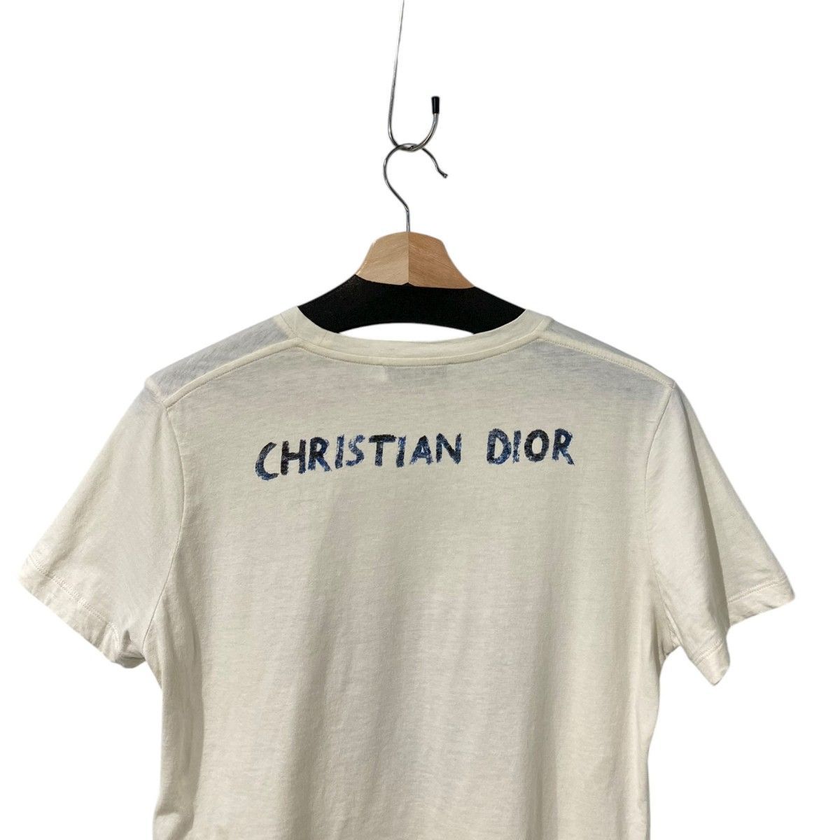 Christian Dior 21SS Heart Beat Cotton LinenT-Shirtバックロゴアート