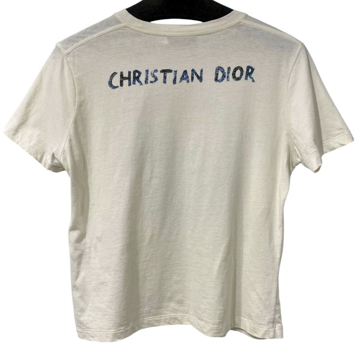 Christian Dior 21SS Heart Beat Cotton LinenT-Shirtバックロゴアート
