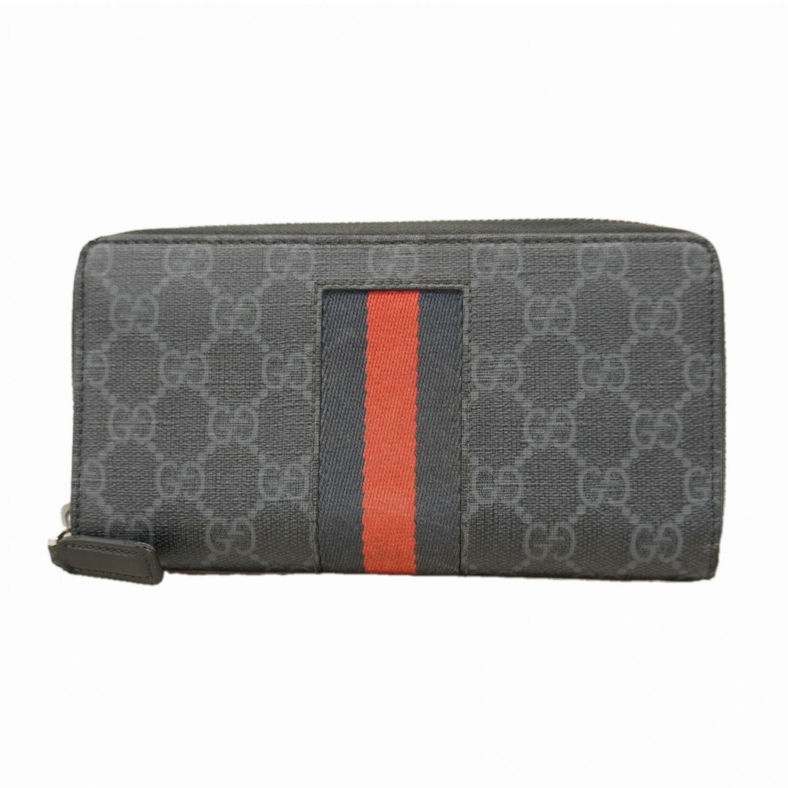 GUCCI グッチ SHERRY LINE シェリーライン GGスプリーム 総柄 レザー ロングウオレット 長財布 ブラック 408831 グッチ(Gucci) グッチ 長財布 GGスプリーム シェリーライン 408831