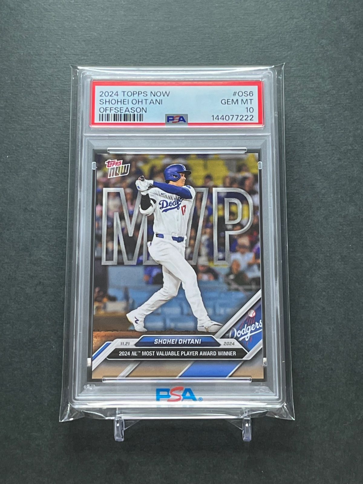 OS6【PSA10】PSA専用袋入り！大谷翔平 2024年ナ・リーグMVP獲得 2024 