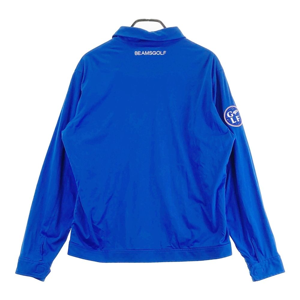 BEAMS GOLF 青いドット柄ジップアップジャケット サイズ：XL BEAMS GOLF ビームスゴルフ 裏メッシュ ジップジャケット
