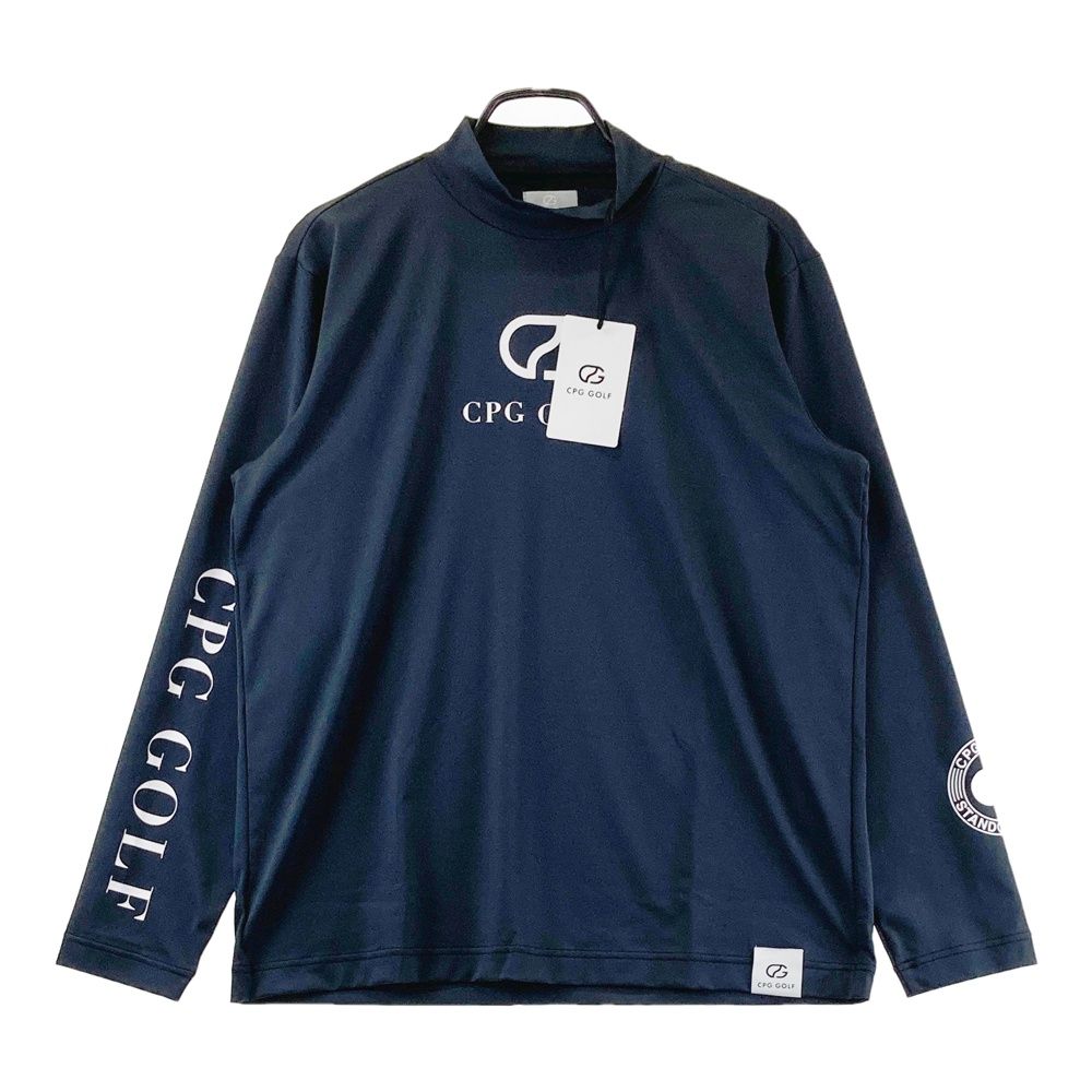 サイズ：4 CPG GOLF シーピージーゴルフ 2109-24101 長袖モックネックTシャツ  ブラック系 [240101676606] ゴルフウェア メンズ ストスト ゴルフ サイズ：4 CPG GOLF シーピージーゴルフ 2109-24101 長袖モック