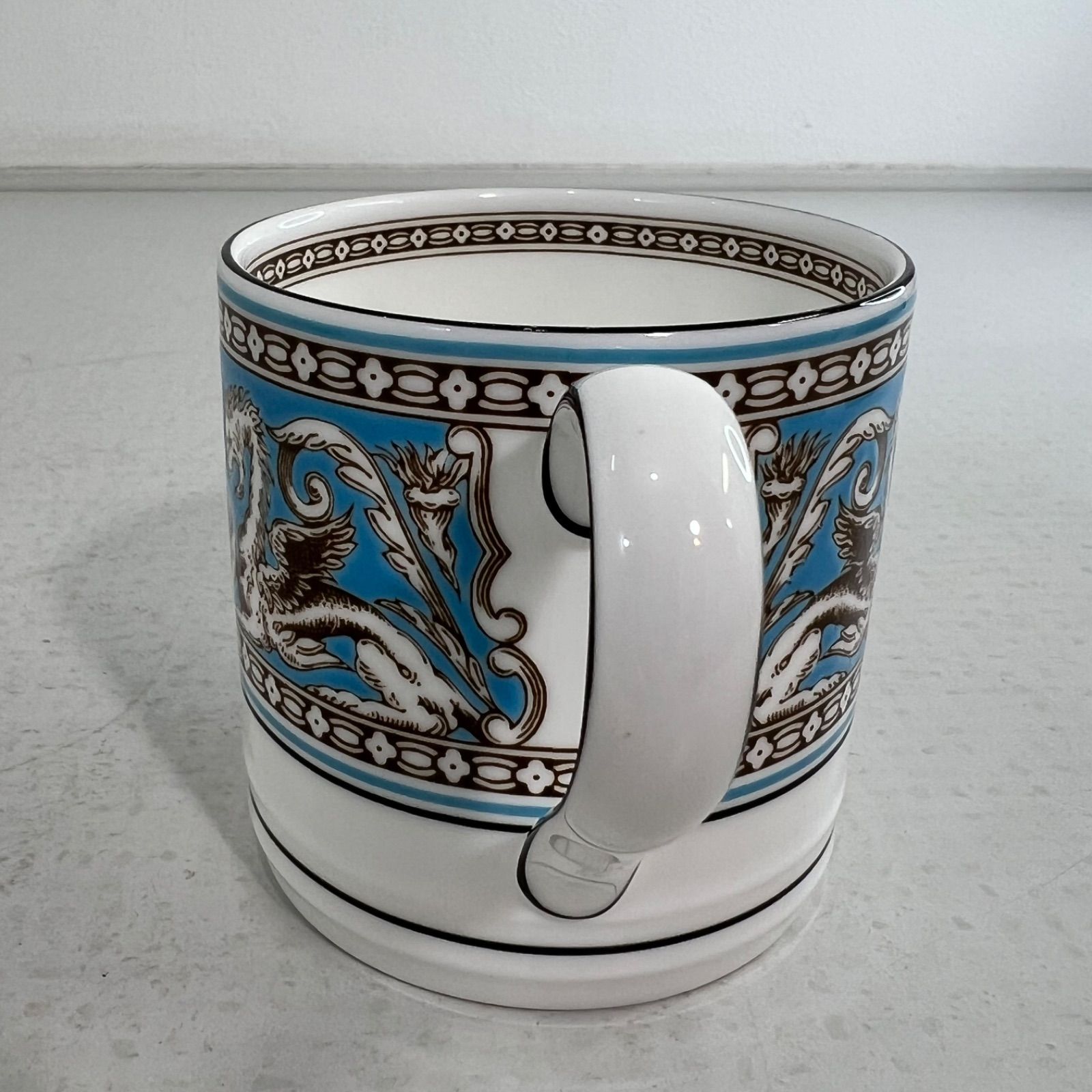 中古品】ウェッジウッド フロレンティーン ターコイズ マグカップ 
