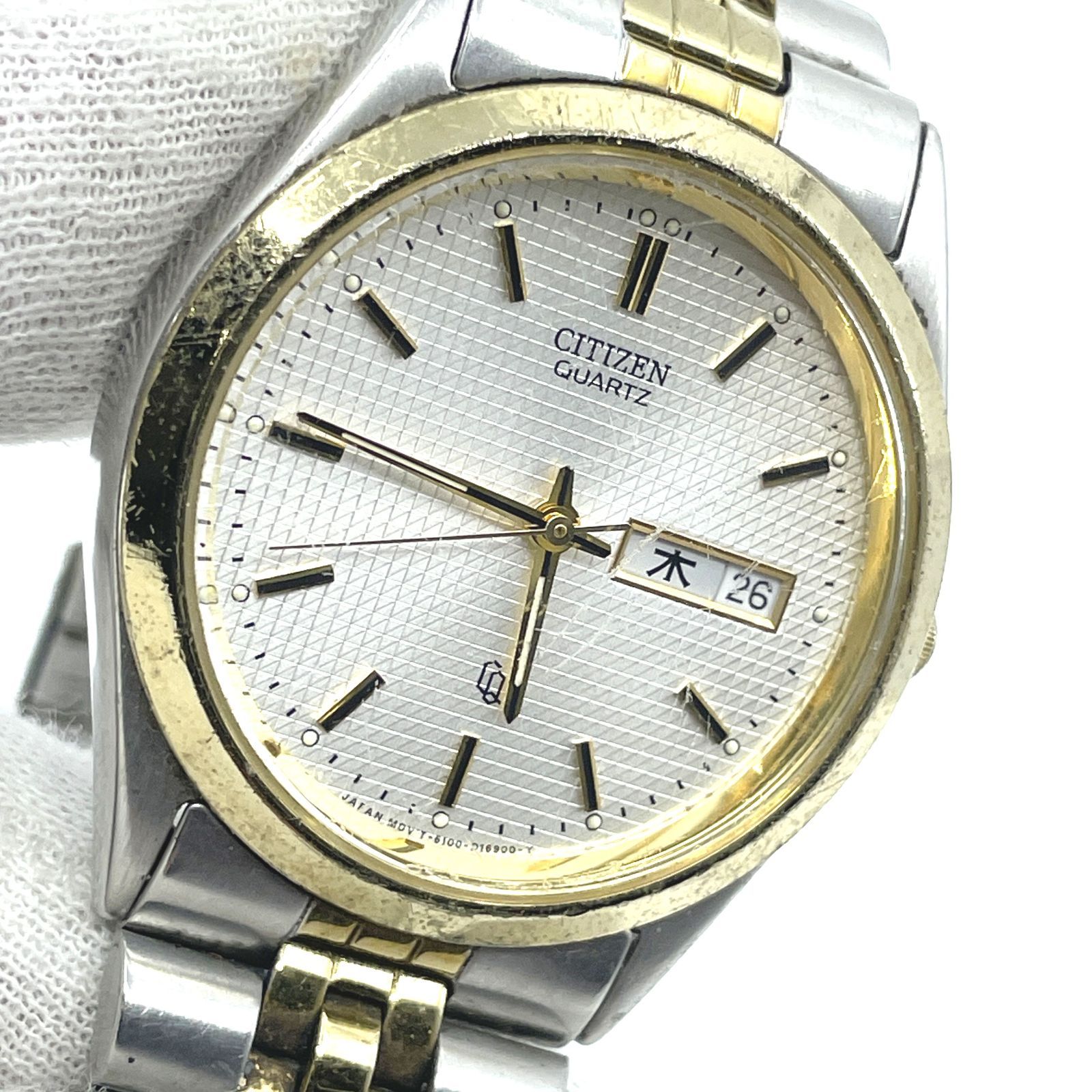 動作未確認 シチズン CITIZEN メンズ 腕時計 デイデイト 6100-S96397