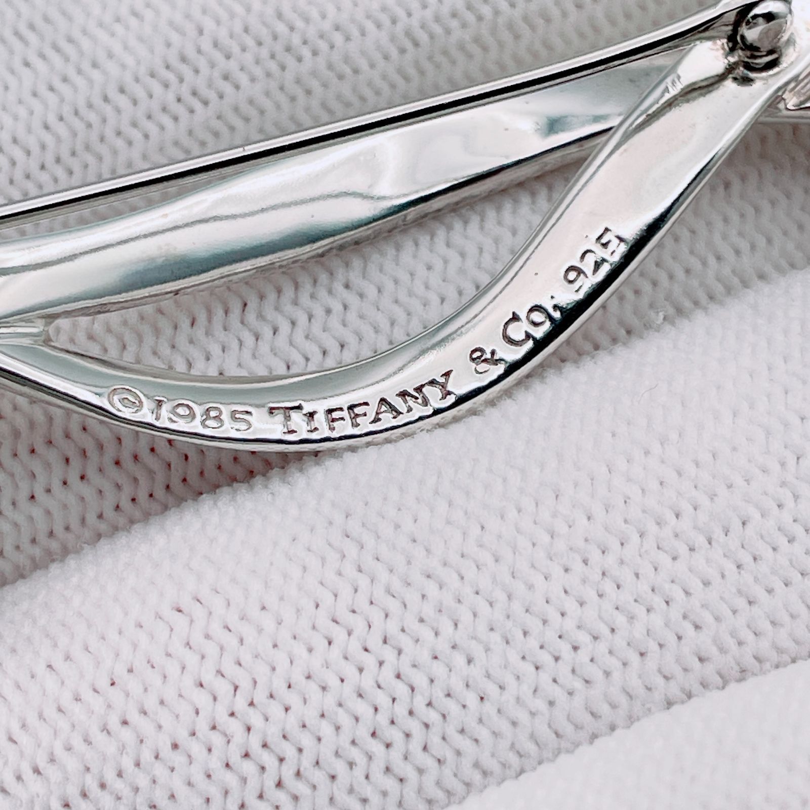 ティファニー リボン ブローチ シルバー 925 1985 ◇ティファニー◇新品仕上済 Tiffany&Co. リボンモチーフ ブローチ