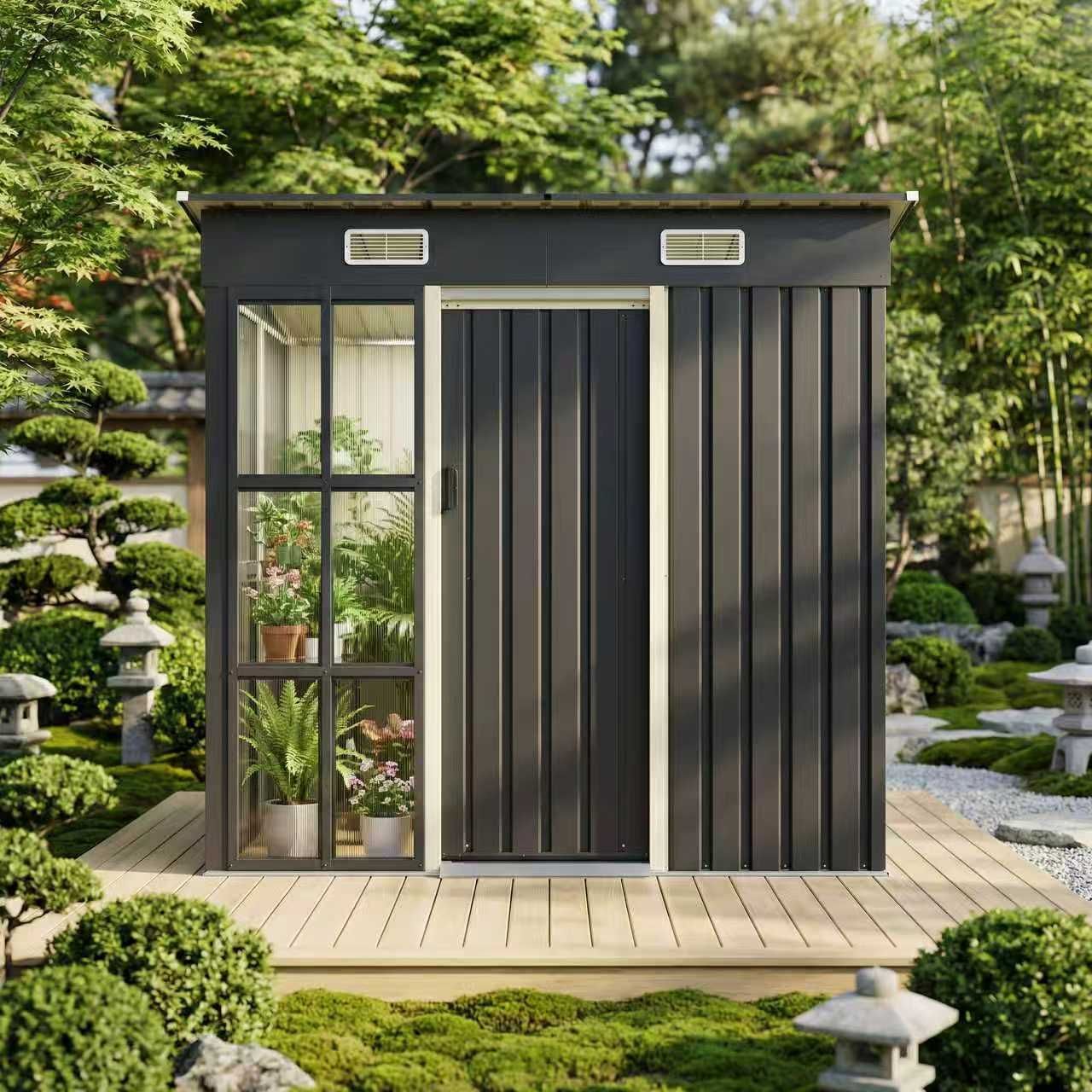 今だけ26%OFF+2000円クーポン】温室付き物置 屋外 小型ガーデンハウス 