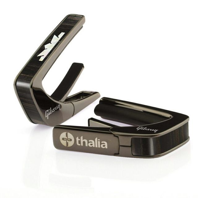 タリア カポ ギブソン ライセンスド・モデル Thalia Capos カポタスト / Gibson CROWN BLACK EBONY Black Chrome ギター 10/12インチフレットパッド付属