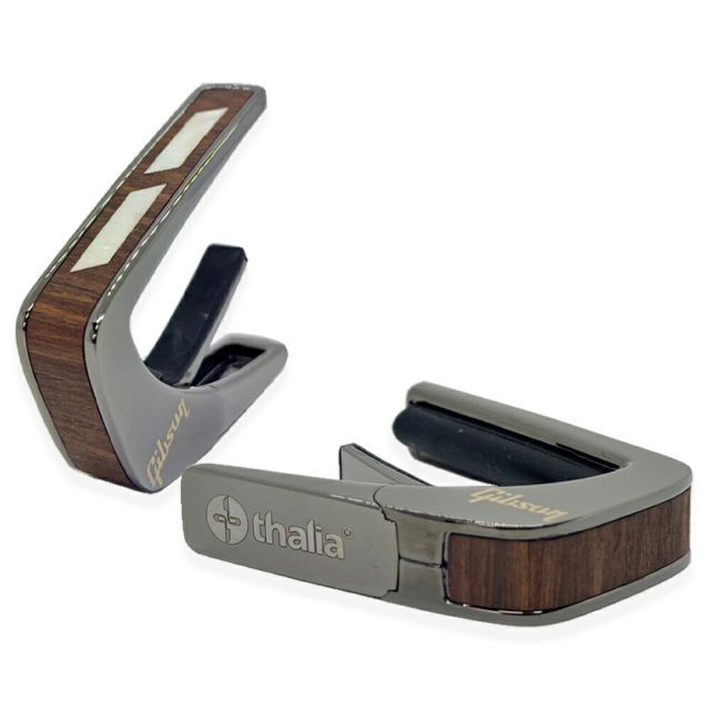 タリア カポ ギブソン ライセンスド・モデル Thalia Capos / Gibson Split Parallelogram Indian Rosewood Black Chrome ギター 10/12インチフレットパッド付属