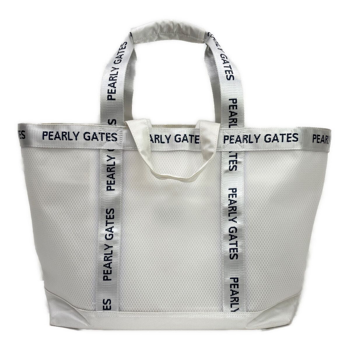 中古 パーリーゲイツ PEARLY GATES トート型ボストンバッグ 白 