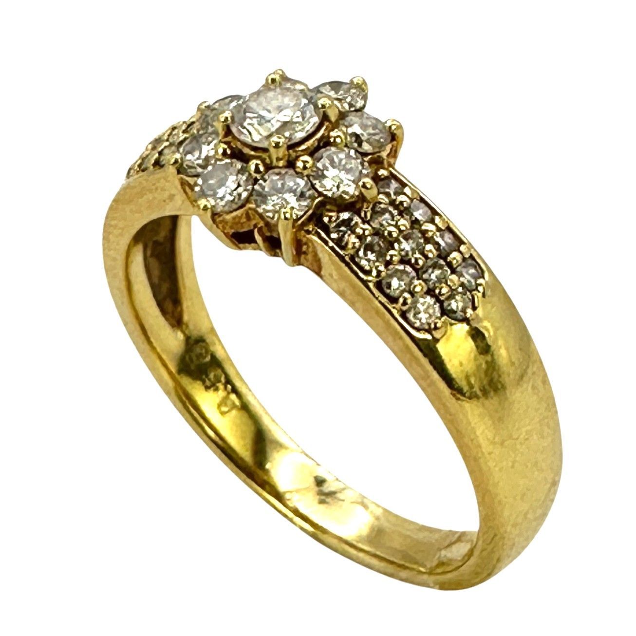 K18 リング 4.3g D0.55ct 12号 ダイヤモンド レディース アクセサリー ジュエリー 指輪【中古】 USED-AB【9356】
