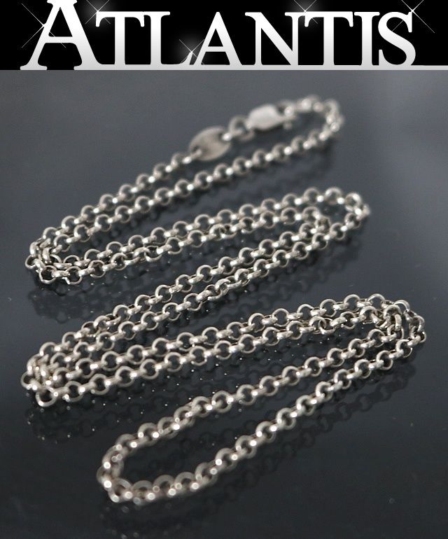 クロムハーツ　48センチ　ロールチェーン　925シルバー ネックレス CHROME HEARTS 銀座店 クロムハーツ ロールチェーン ネックレス 50cm