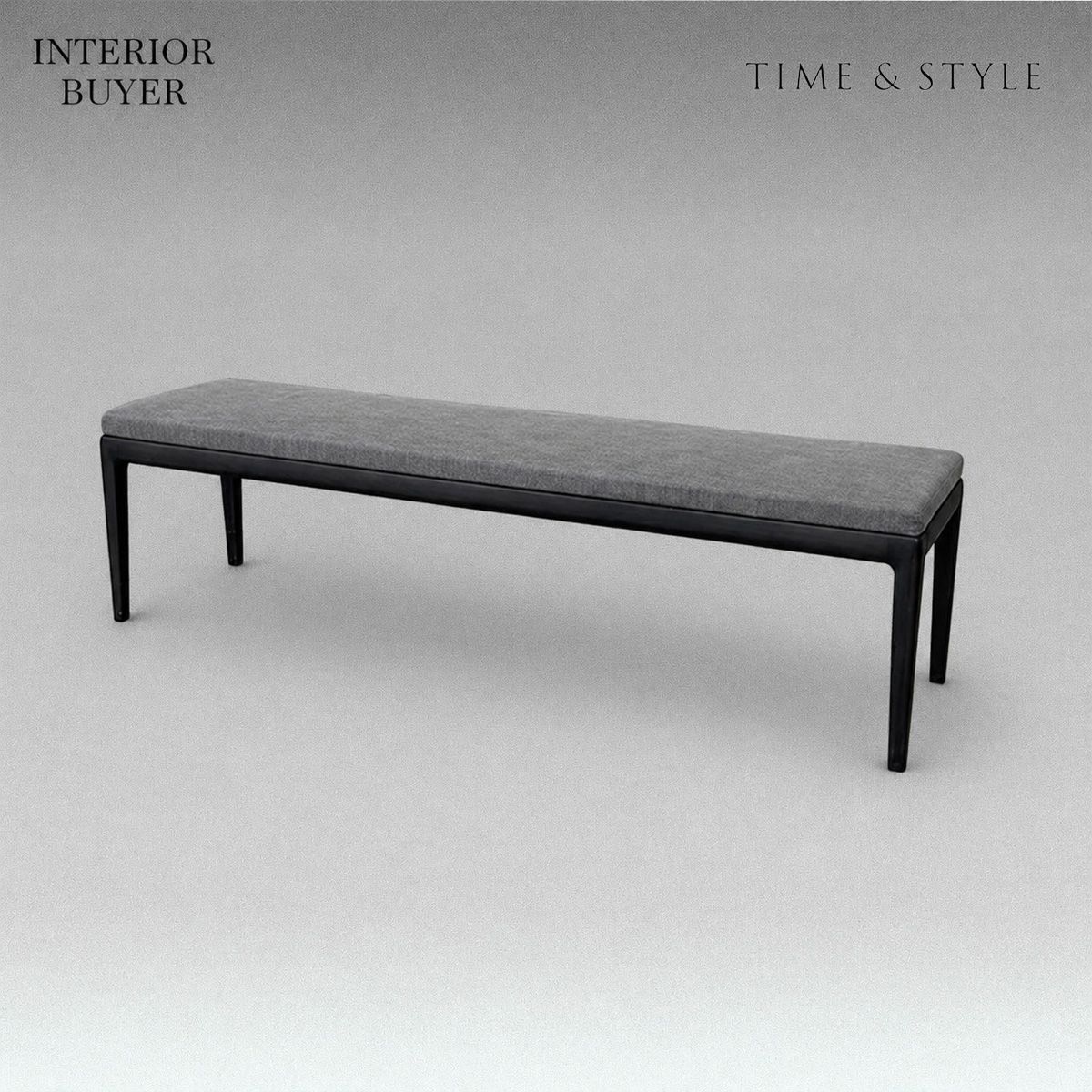 Time & Style タイムアンドスタイル Ivan イヴァン ベンチ 2人掛け ファブリック グレー 定価13万