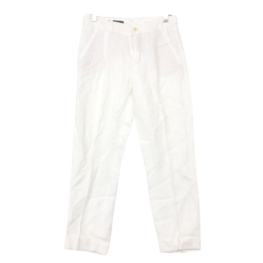 LORO PIANA ロロピアーナ トラウザーズ パンツ 46 Loro Piana ロロピアーナ パンツ 1タック リネン100% トラウザーパンツ