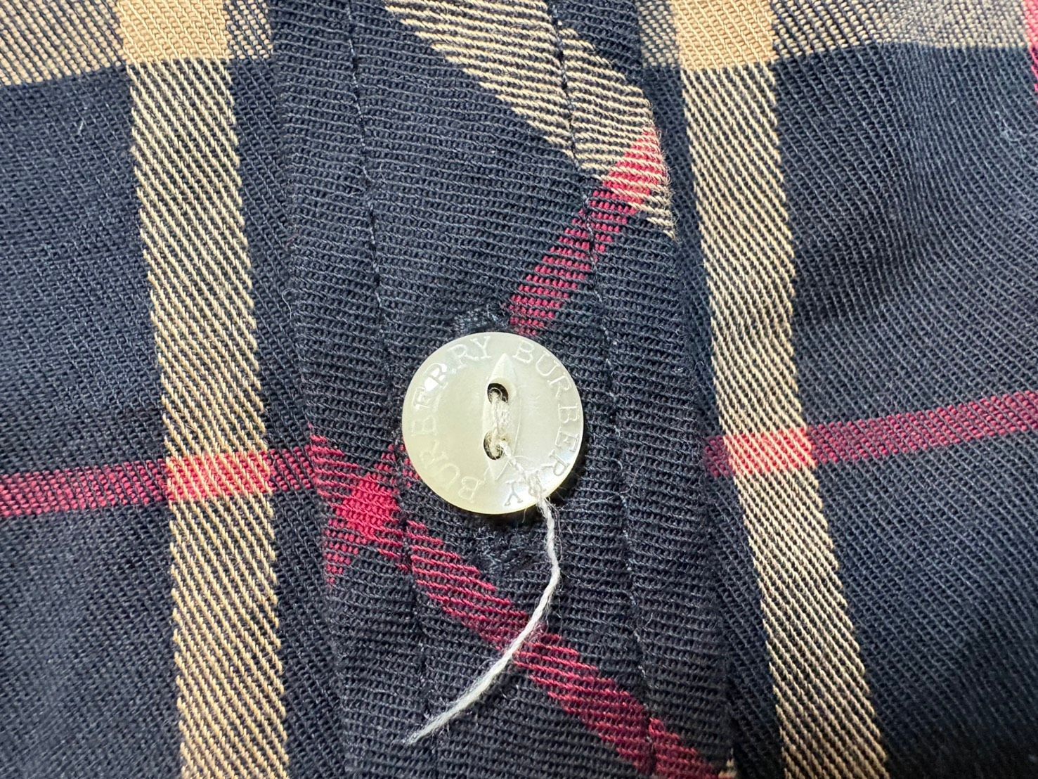 ◇BURBERRY バーバリー ノバチェック 半袖シャツ Lサイズ 赤×黄