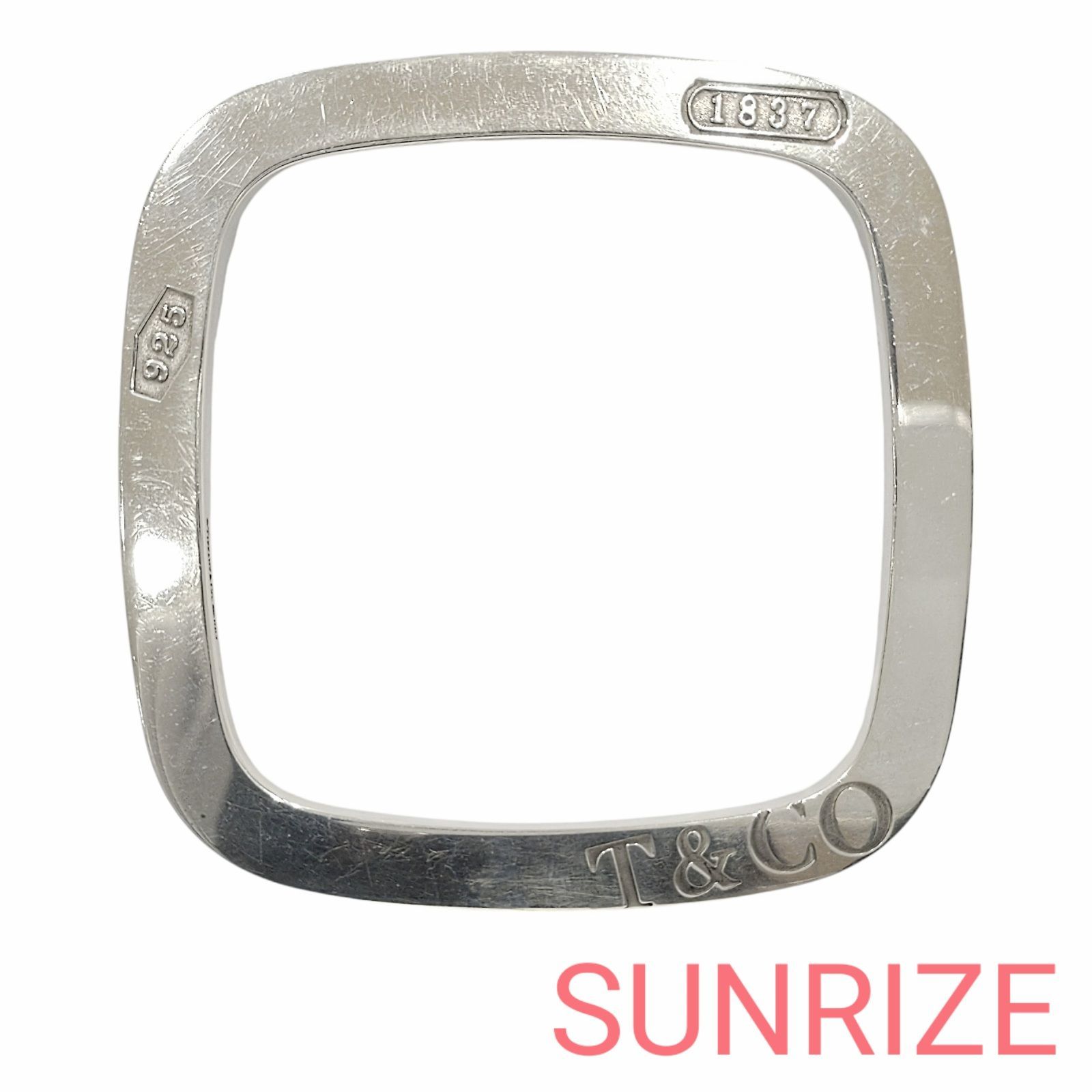 925 Tiffany & Co. ティファニー 1837 フラット スクエア バングル