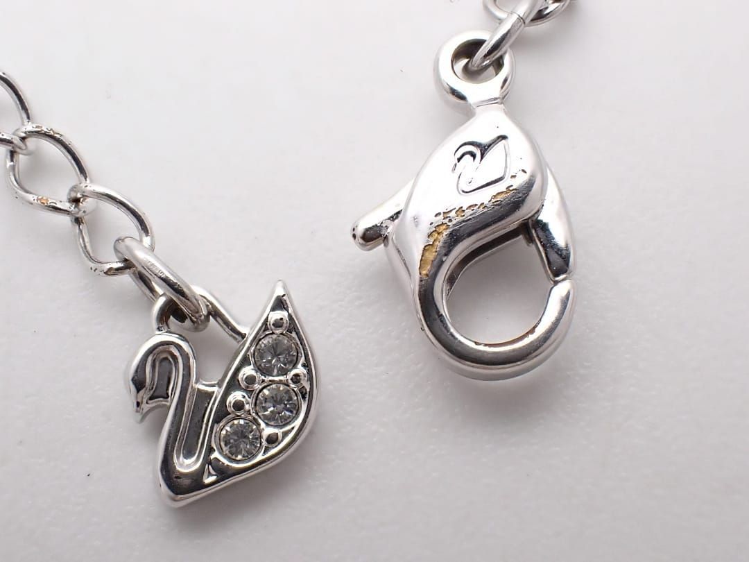 SWAROVSKI スワロフスキー 馬蹄ペンダント ネックレス シルバーメタル