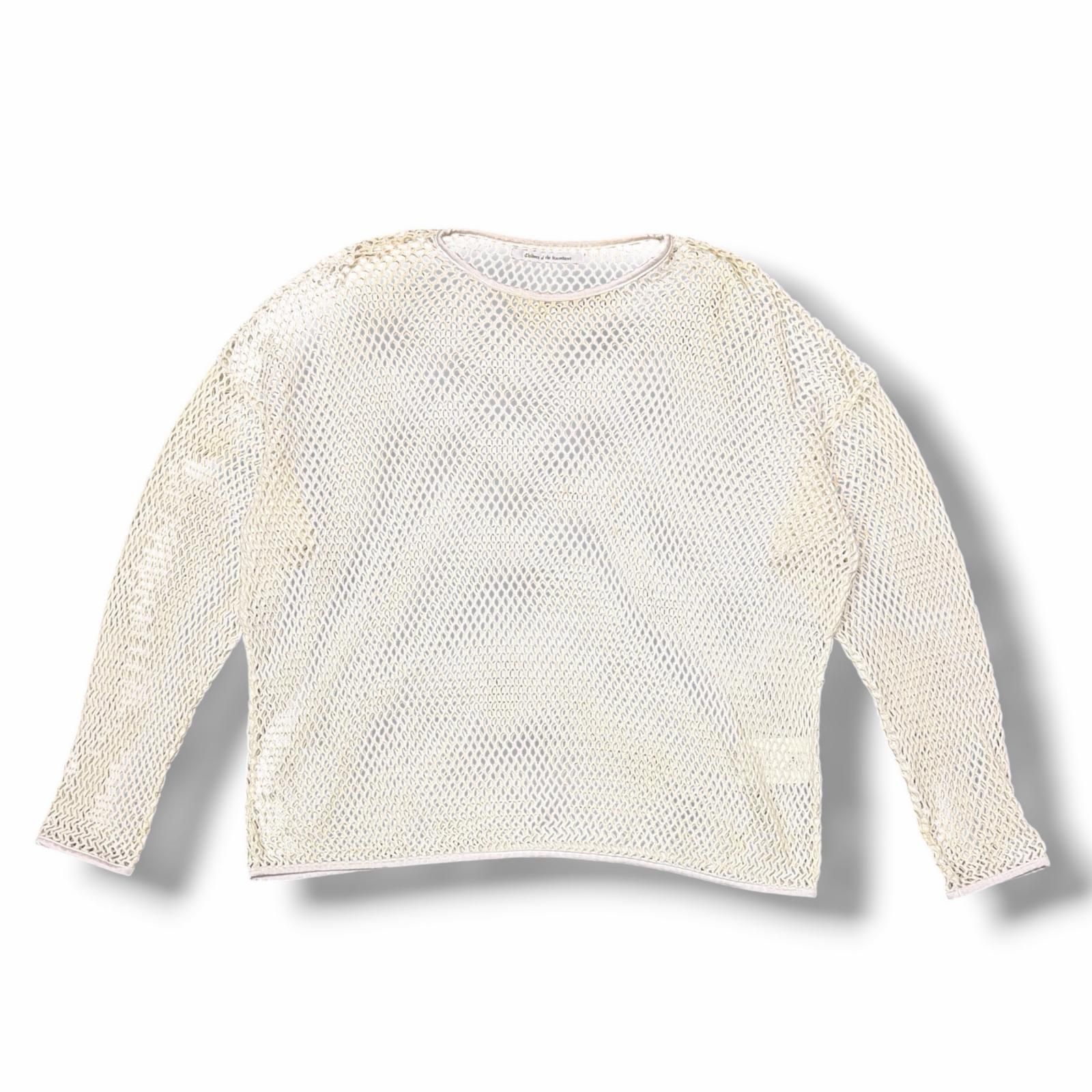 参考上代27500円 Children of the discordance 22SS MESH PO メッシュプルオーバー ニット セーター チルドレンオブザディスコーダンス COTDCS-263 ホワイト 1 （14643M） 参考上代27500円 Children of the discordance 22SS MESH PO メッシュ
