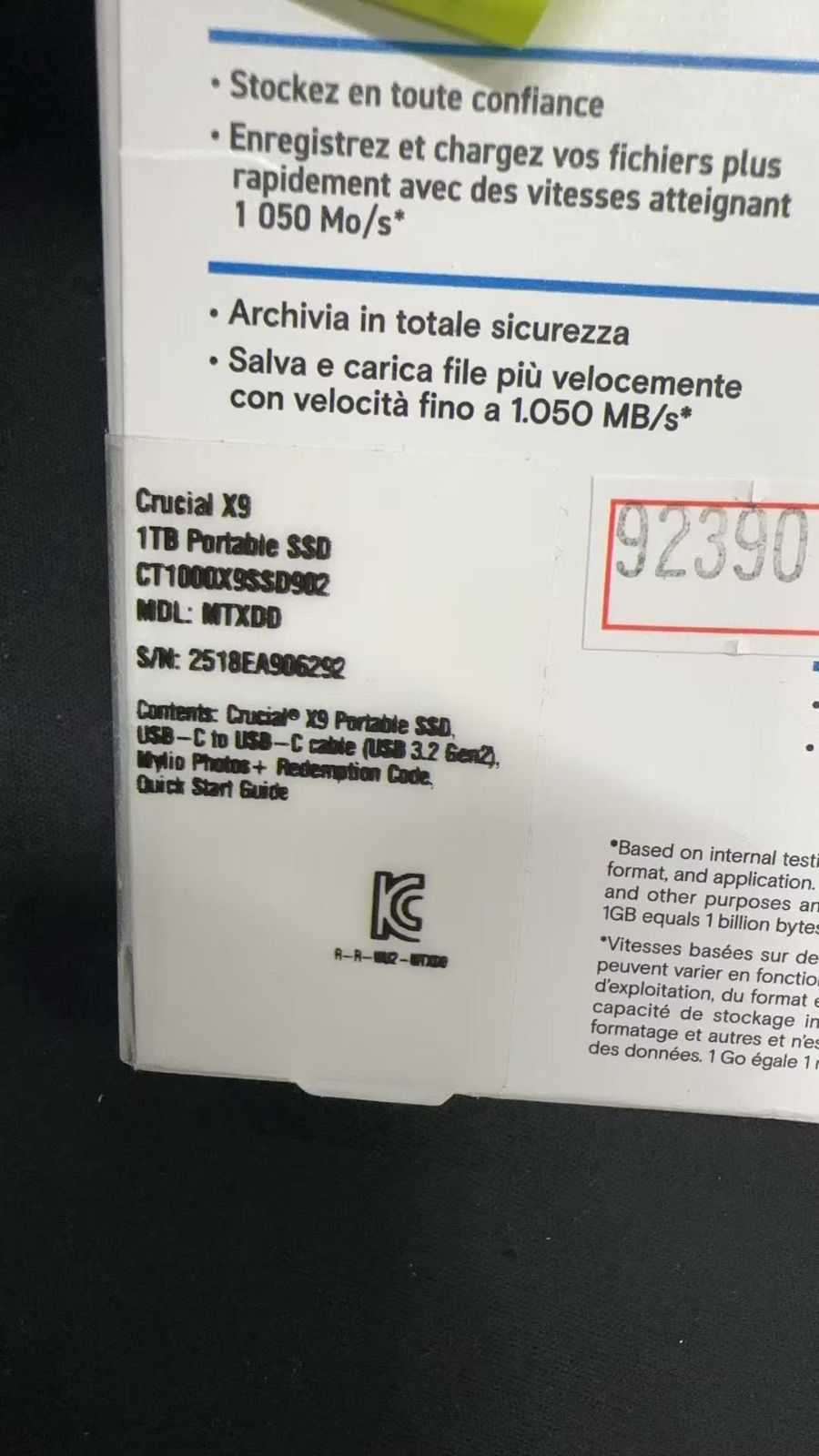 Crucial X9 1TB ジャンク 外付けSSD 認識不可 - メルカリ