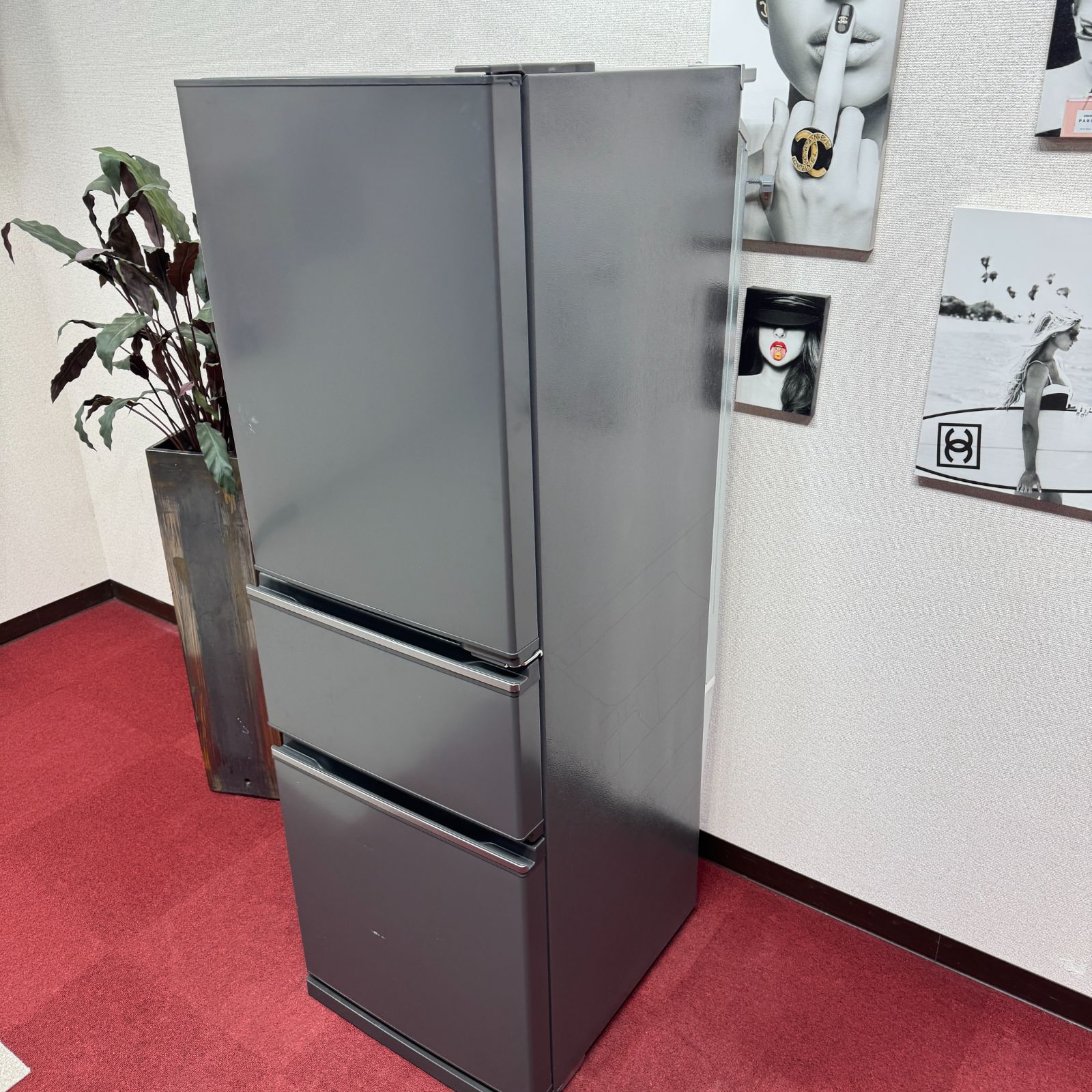 東京23区送料無料 超美品 三菱3ドア冷蔵庫272L 製氷機有2022年製 23区