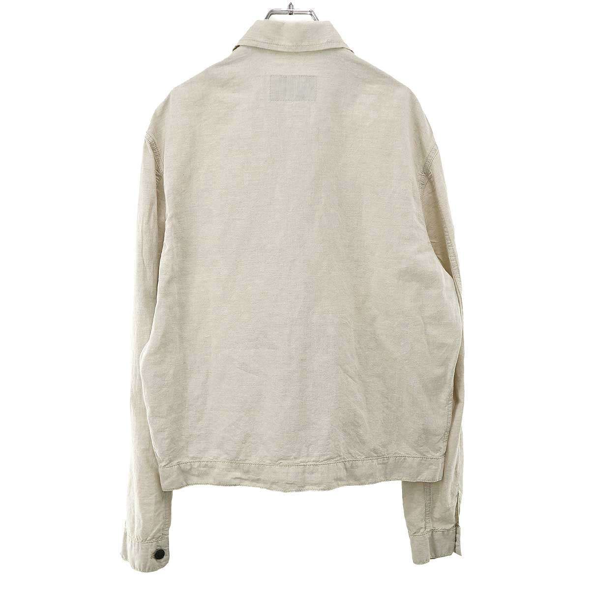 PRADA プラダ 24SS コットンリネン ジップアップシャンブレー