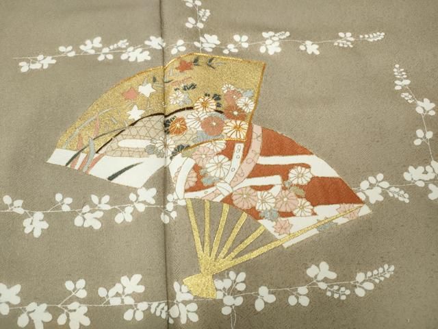 平和屋着物○訪問着 地紙扇面花文 金彩 正絹 逸品 CABF3424ut - メルカリ