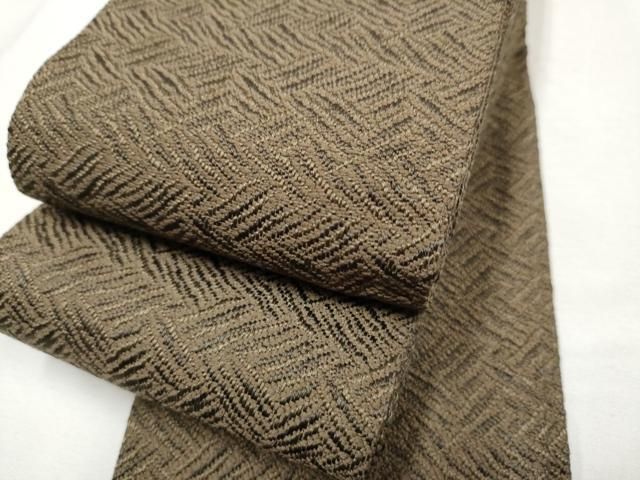 平和屋着物●男性　本場筑前博多織　角帯　霞文　正絹　逸品　CABF5524hy